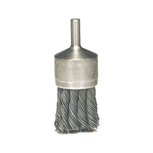 Weiler Knot Wire End Brush, Steel, 1-1/8 Inches Dia X 0.020 Inches Wire, 22000 Rpm, 1 Ea/Ea - 1 per EA - 10028