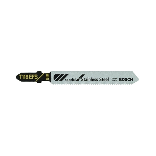 Bosch Power Tools Bi-Metal Jigsaw Blades, 3 1/4 In, 18 Tpi - 5 per CT - T118EFS