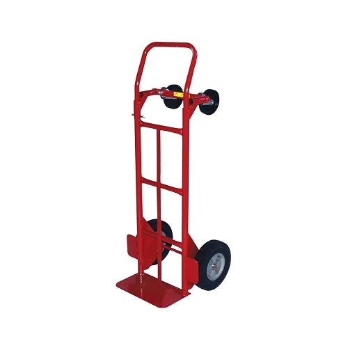 Milwaukee Hand Trucks 2-Position Convertible Hand Truck, 800 Lb Load Cap, 8 Inches X 14 Inches Toe Plate, Flow Back Handle, Solid Puncture Proof Wheels - 1 per EA - 47180