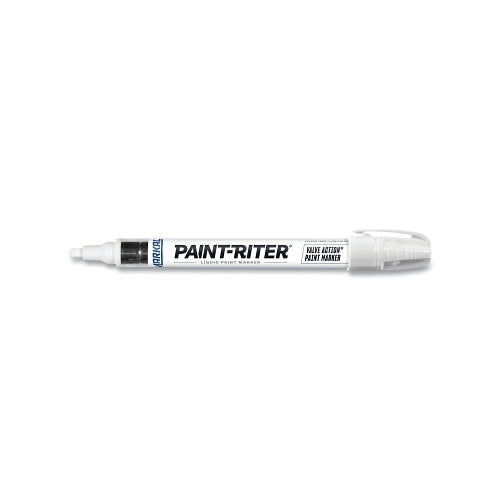 Markal Paint-Riter Valve Action Paint Marker, White, 1/8 Inches Tip, Medium - 1 per EA - 96820