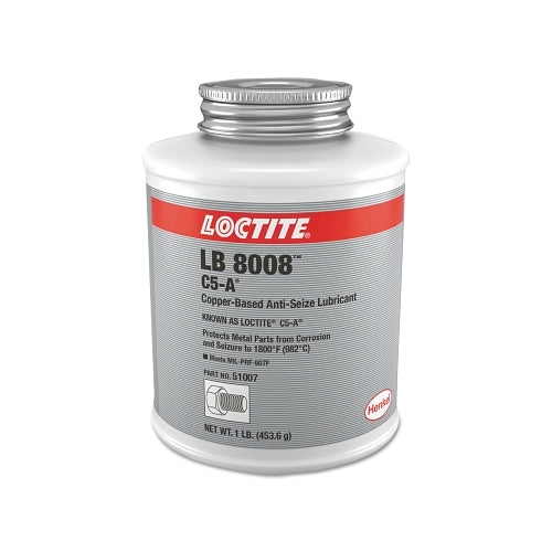 Loctite Lb 8008 x0099  C5-A Copper Based Anti-Seize Lubricant, 1 Lb Brush Top Can - 1 per CN - 160796