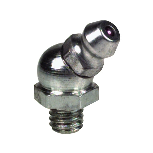 Alemite Metric Fittings, Elbow - 45°, 13/16 In, Male/Male, 6 Mm - 1 per EA - 2107