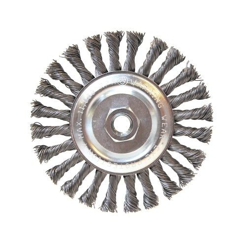 Anchor Brand Stringer Bead Wheel Brushes, 6 Inches D X 1/2 Inches W, 0.023 Inches Steel Wire - 1 per EA - 94119