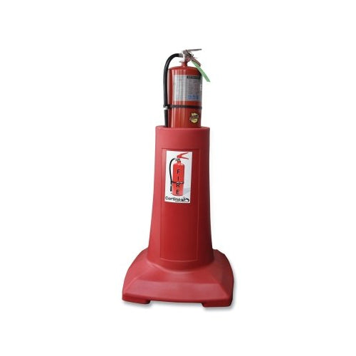 Soporte para extintor Cortina, polietileno, rojo, para 5 a 20 lb - 1 por EA - 03-229-3401
