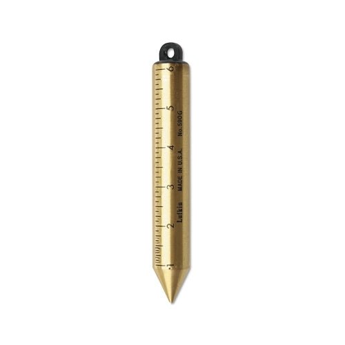 Crescent Lufkin Inage Oil Gauging Plumb Bob, 1 Inches Dia, 6.75 Inches L, Solid Brass, Sae - 1 per EA - 590GN
