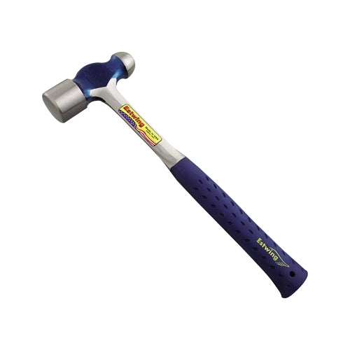 Estwing Ball Pein Hammer, Straight Blue Shock Reduction Grip Handle, 14.25 Inches Overall L, 32 Oz Steel Head - 1 per EA - E332BP