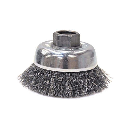 Anchor Brand Crimped Wire Cup Brush, 3 Inches Dia, 5/8 In-11 Arbor, 0.012 Inches Carbon Steel - 1 per EA - 93714