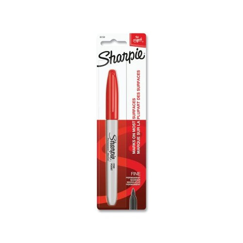Sharpie Fine Tip Permanent Marker, Red, Bullet - 6 per CA - 30102PP