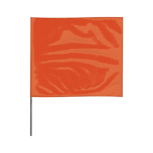 Presco Stake Flags, 4 Inches X 5 In, 21 Inches Height, Pvc; Steel Wire, Orange - 100 per BDL - 4521O