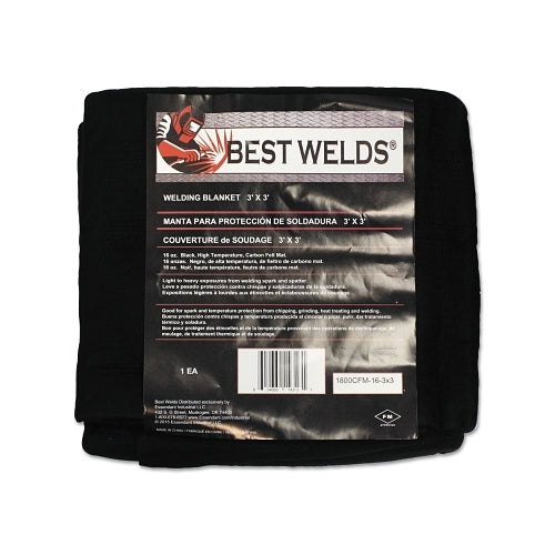 Best Welds Welding Blanket, 8 Ft X 6 Ft, Fiberglass, Black, 23 Oz - 1 per EA - AC2300246X8BLK