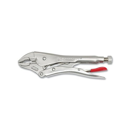 Crescent Curved Jaw Locking Plier W/Wire Cutter, 10 Inches Oal, 1-7/8 Inches Jaw Opening, Silver - 1 per EA - C10CVN-08