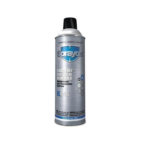 Sprayon El848 Flash Free Electrical Degreaser, 17 Oz, Aerosol Can, Mild Solvent Scent - 12 per CA - SC0848T00