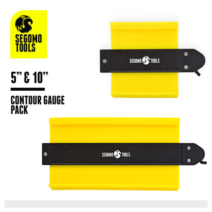 Segomo Tools - CG2P - Jauge de verrouillage de profil de contour et duplicateur de forme, 2 pièces de 5 et 10 pouces 