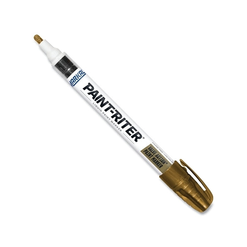 Markal Paint-Riter Valve Action Paint Marker, Gold, 1/8 In, Medium - 1 per EA - 96827