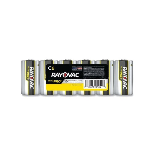Batería alcalina Rayovac Ultra Pro, 1,5 V, C, paquete retráctil, 6/paquete - 6 por paquete - ALC6J