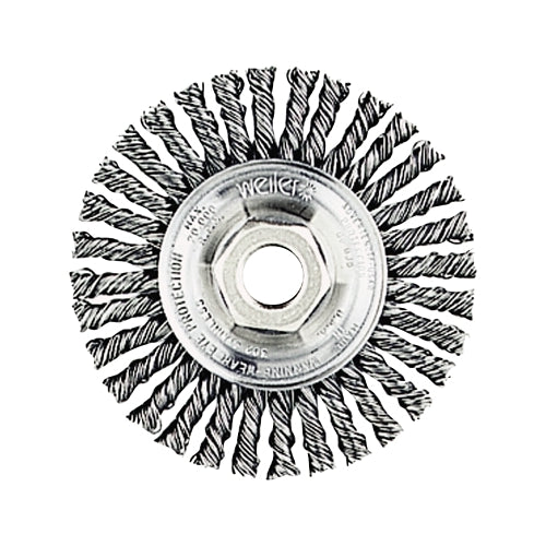 Weiler Roughneck Stringer Bead Wheel, 7 Inches Dia X 3/16 Inches W Face, 0.020 Inches Steel Wire, 9000 Rpm - 10 per CTN - 09000