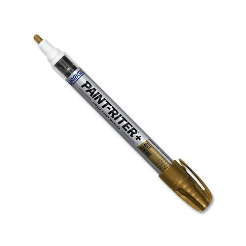 Markal Paint-Riter+ Oily Surface Paint Marker, Gold, 1/8 Inches Tip, Medium - 12 per PK - 96972