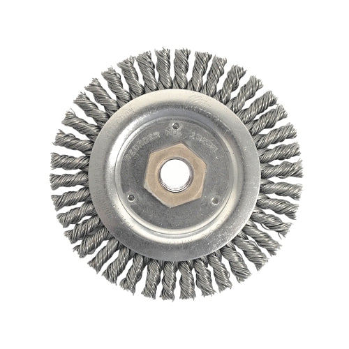 Weiler Roughneck Stringer Bead Wheel, 4-1/2 Inches Dia X 3/16 Inches W Face, 0.020 Inches Steel Wire, 15000 Rpm - 5 per CT - 13232
