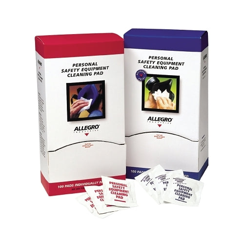 Allegro Personal Safety Equipment Cleaning Pads, Alcohol-Free, 5 Inches X 8 In, White - 1 per BX - 3001