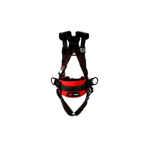 Dbi-Sala Protecta Construction Style Positioning Harness, Standard, D-Rings, Leg Buckles, Medium/Large, Pass-Through Chest Connection - 1 per EA - 1161309
