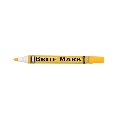 Dykem Brite-Mark Medium Paint Marker, Yellow, Bullet - 12 per BX - 84004