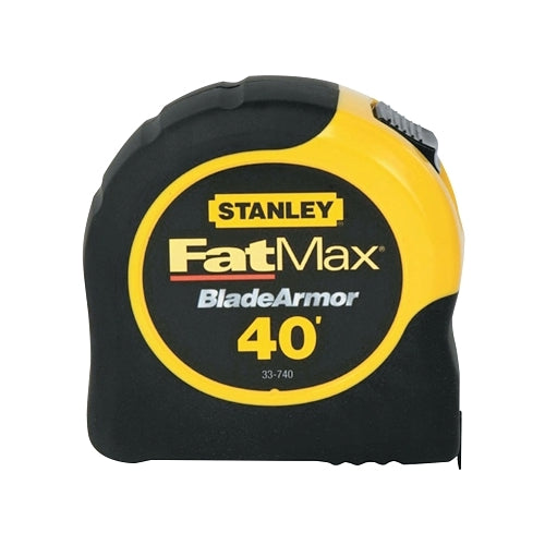 Stanley Fatmax Classic Tape Measure, 1-1/4 Inches W X 40 Ft L, Sae, Black/Yellow Case - 1 per EA - 33740L