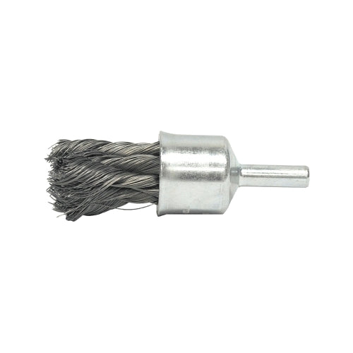 Weiler Knot Wire End Brush, Steel, 1/2 Inches Dia X 0.014 Inches Wire, 20000 Rpm, 1 Ea/Ea - 1 per EA - 10217