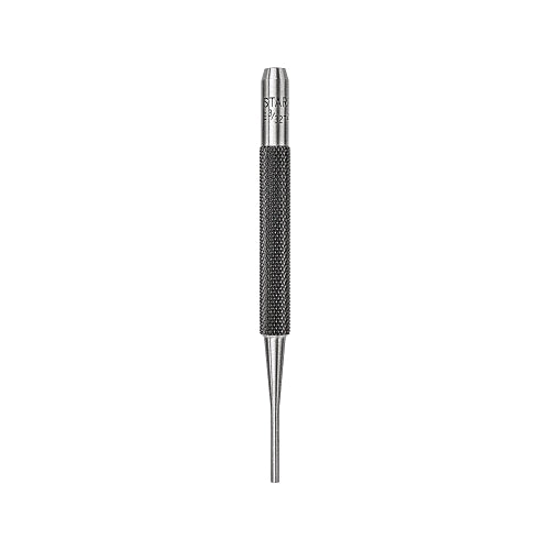 L.S. Starrett Drive Pin Punches, 4 In, 3/32 Inches Tip, Steel - 1 per EA - 52579