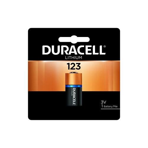 Duracell Lithium Battery, Cell, 3V, 123, 1 Ea/Pk - 6 per CT - DURDL123ABPK