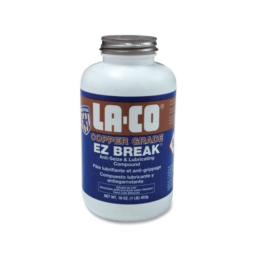 La-Co E-Z Break Anti-Seize Compound, 16 Oz Brush-In-Cap, Copper Gray - 1 per CN - 08907