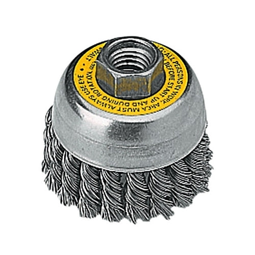 Dewalt Cup Brush, Knotted, 3 In, 5/8 Inches To 11, 0.014 Ga, 14000 Rpm - 1 per EA - DW4910