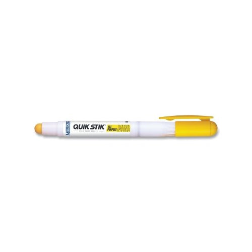 Markal Quik Stik All Purpose Mini Solid Paint Marker, 3/8 Inches X 4.625 Inches L, Yellow - 12 per DZ - 61127
