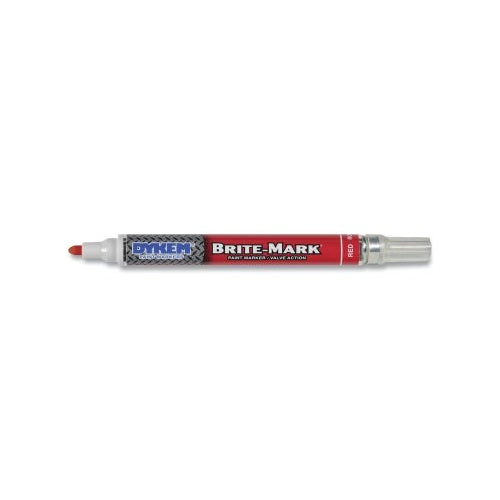 Dykem Brite-Mark Medium Paint Marker, Red, Bullet - 12 per BX - 84006
