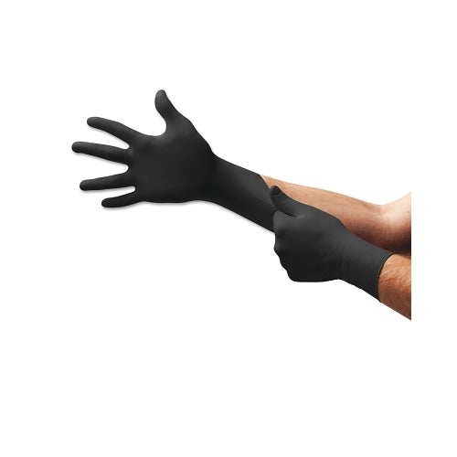 Microflex Onyx Disposable Gloves, Nitrile, Finger - 13 Mm, Palm - 9 Mm, Medium, Black - 100 per BX - N642