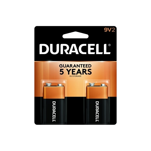 Duracell Coppertop Alkaline Battery, 9V, 2/Pk - 2 per CD - DURMN1604B2Z