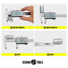 Segomo Tools 6 Inch Electronic Digital Calipers: Inch, Fractions, Millimeter Conversion - DIGICAL6