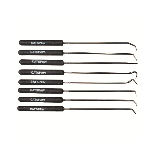 Mayhew x0099  Tools Catspaw x0099  Hook And Pick Set, 8-Pc, 45° Angle, 90° Angle, Curve, Straight, And Complex Hooks Point Type - 1 per EA - 17990