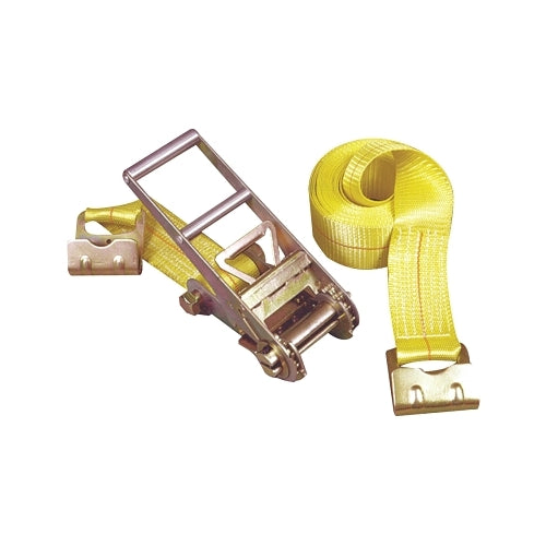 Keeper Ratchet Tie-Down Straps, Flat Hooks, 3 Inches W, 27 Ft L, 15000 Lb Capacity - 1 per EA - 04637