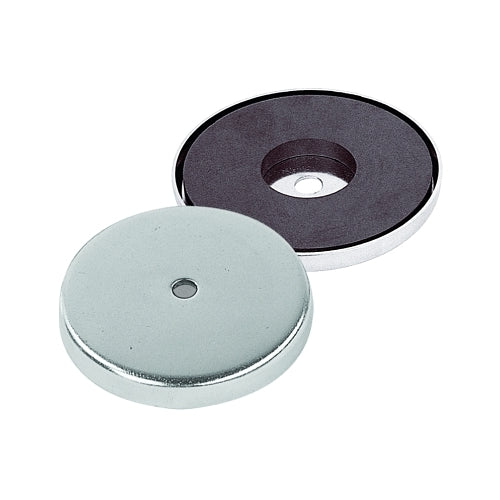 Magnet Source Ceramic Magnet Round Base, Chrome Plated Steel, 25 Lb Load Cap, 2.03 Inches Dia - 1 per EA - 07217