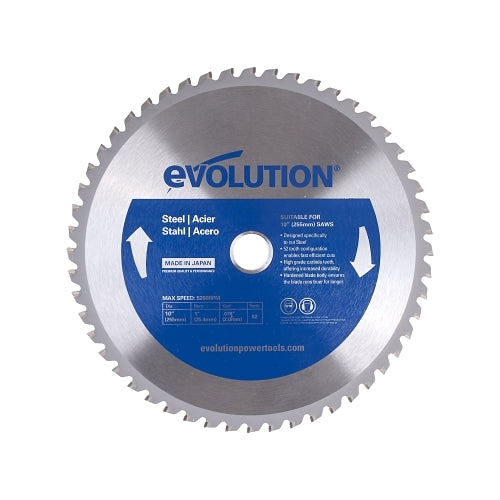 Evolution Tct Metal-Cutting Blades, 10 In, 1 Inches Arbor, 5200 Rpm, 52 Teeth - 1 per EA - 10BLADEST