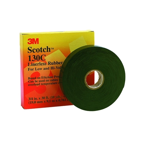 Scotch Linerless Splicing Tape 130C, 30 Ft X 3/4 In, Black - 1 per RL - 7000006085