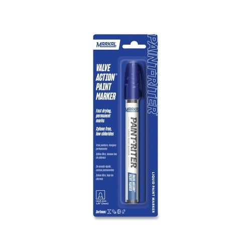 Markal Paint-Riter Valve Action Paint Marker, Blue, 1/8 In, Medium - 1 per MKR - 96805