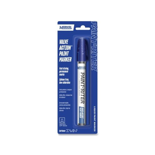 Marqueur de peinture Markal Paint-Riter Valve Action, bleu, 1/8 po, moyen - 1 par MKR - 96805