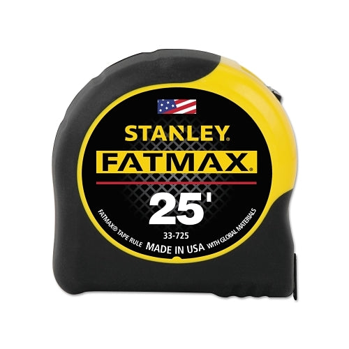 Stanley Fatmax Classic Tape Measure, 1-1/4 Inches W X 25 Ft L, Sae, Black/Yellow Case - 1 per EA - 33725