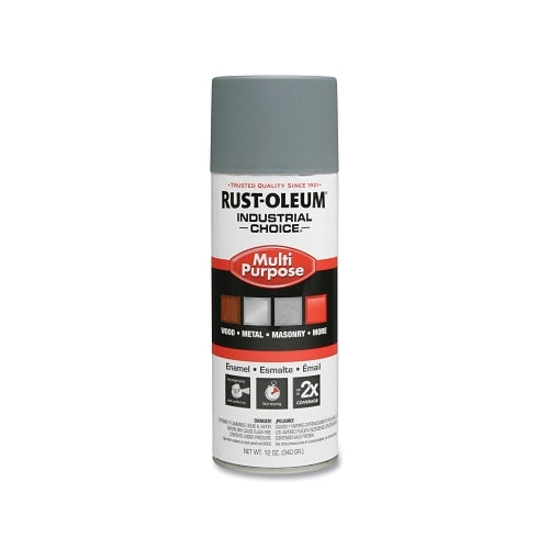 Rust-Oleum Industrial Choice 1600 System Aerosoles de imprimación de esmalte, lata de aerosol de 12 onzas, gris - 6 por CS - 1680830V