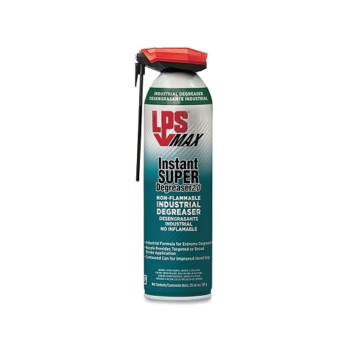 Lps Max Instant Super Degreaser 2.0 Non-Flammable Industrial Degreaser, 20 Wt Oz, Aerosol Can With Straw Actuator, Mild Odor - 12 per CA - 97220
