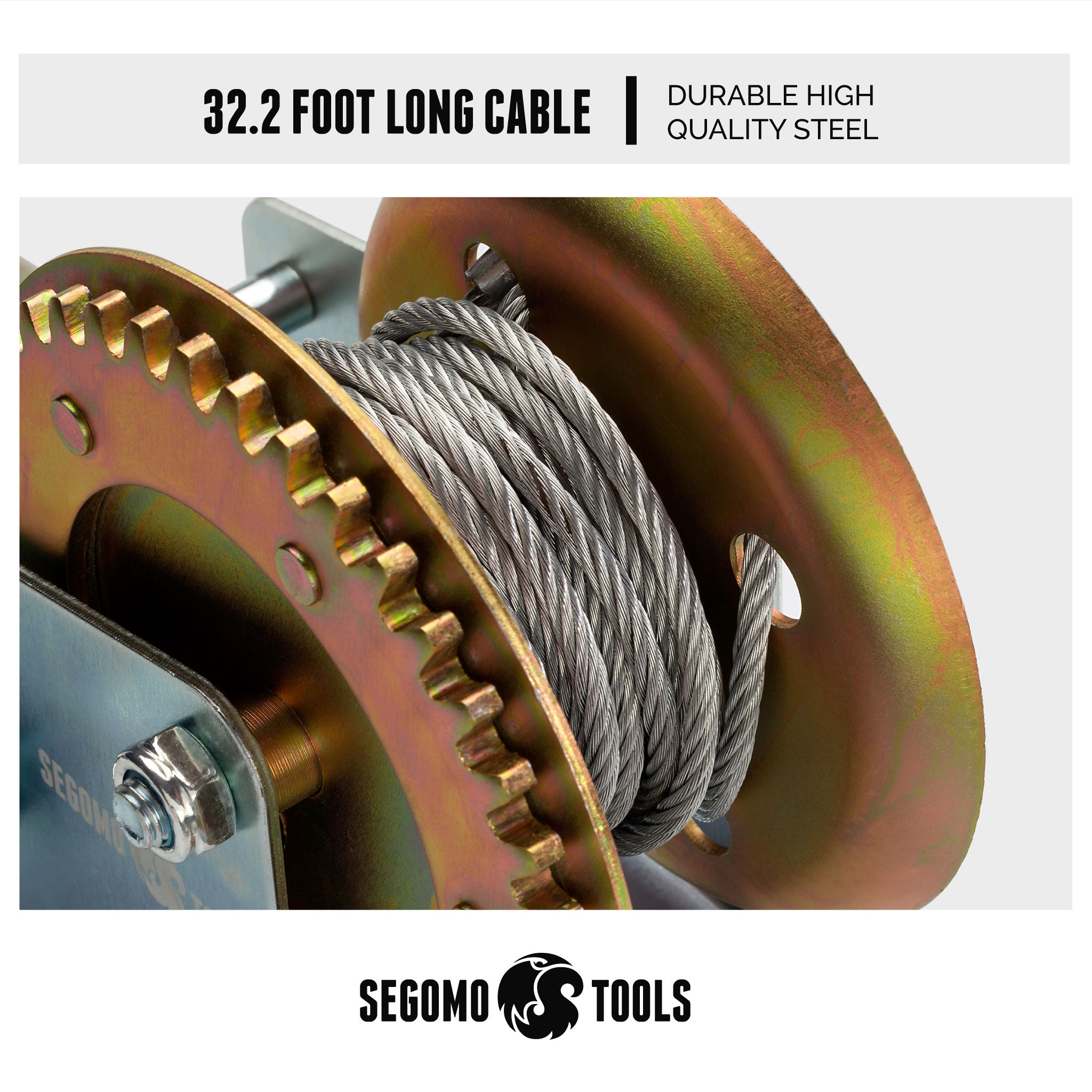 Segomo Tools Heavy Duty 1600 Pound Manual, Two Way Ratchet 32.2 Foot L