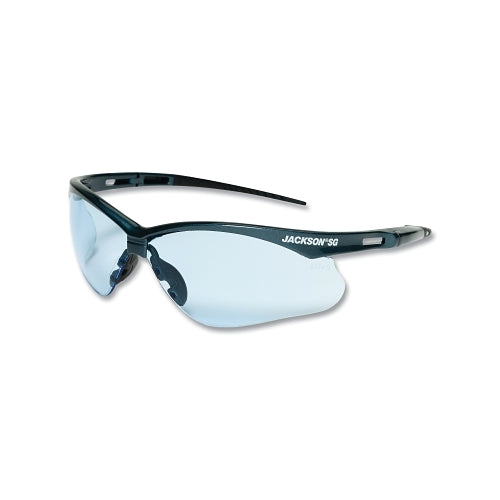 Jackson Safety Sg Series Safety Glasses, Universal Size, Light Blue Lens, Black Frame, Hardcoat Anti-Scratch - 1 per EA - 50011
