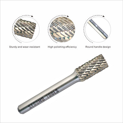 Segomo Tools Double Cut Rotary Tungsten Carbide Burrs For Grinding, Metal Deburring, Carving, Drilling, Engraving