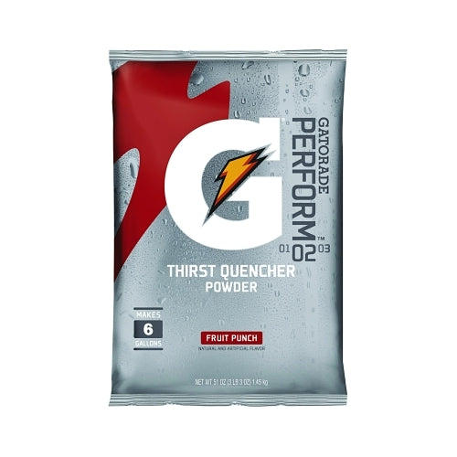 Gatorade G Series 02 Perform Thirst Quencher Instant Powder, 51 Oz, Pouch, 6 Gal Yield, Fruit Punch - 14 per CA - 33690